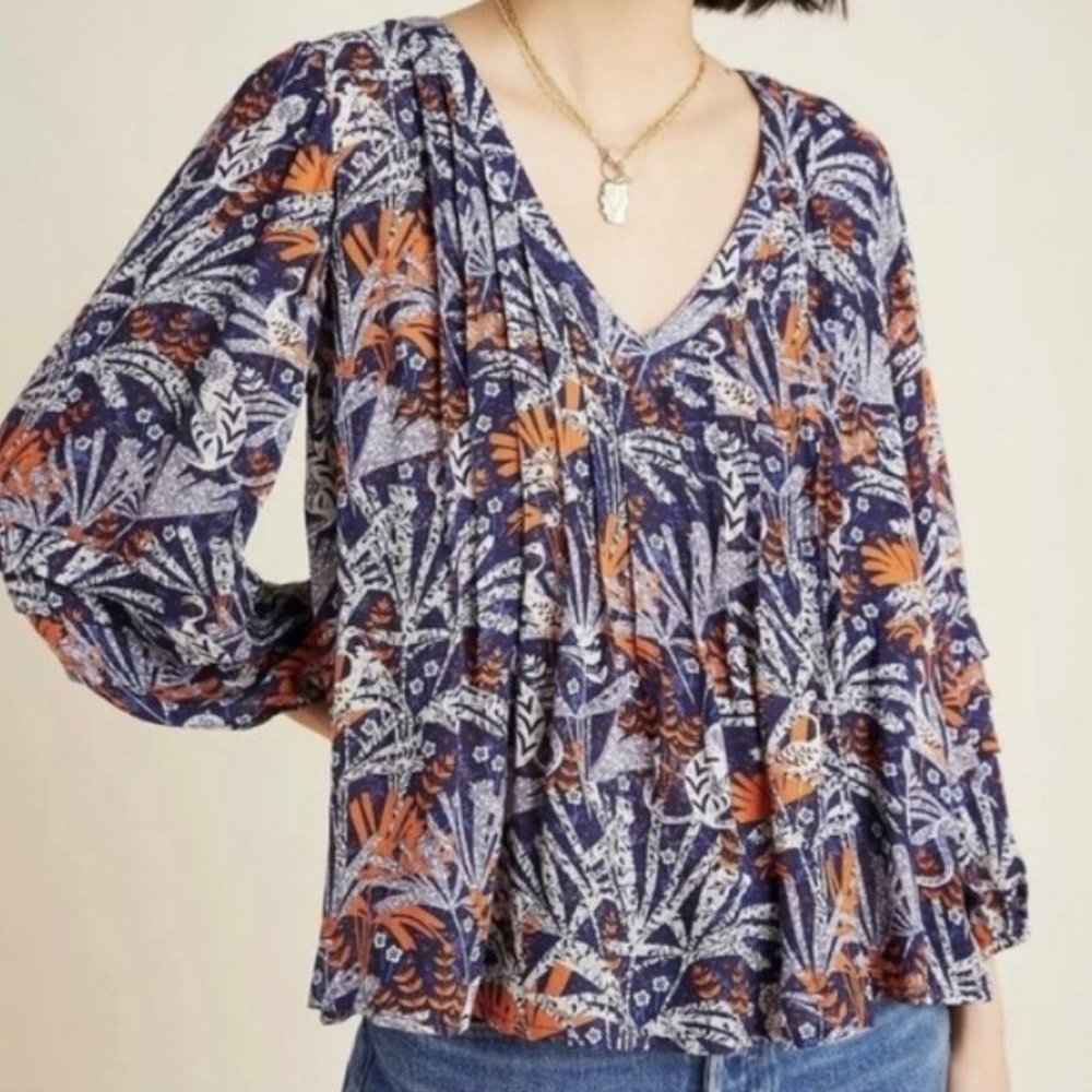 Maeve Cathy Pleated Blouse